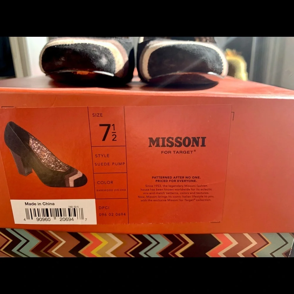 Pre loved 🥰 Missoni Suede Pumps block heel
